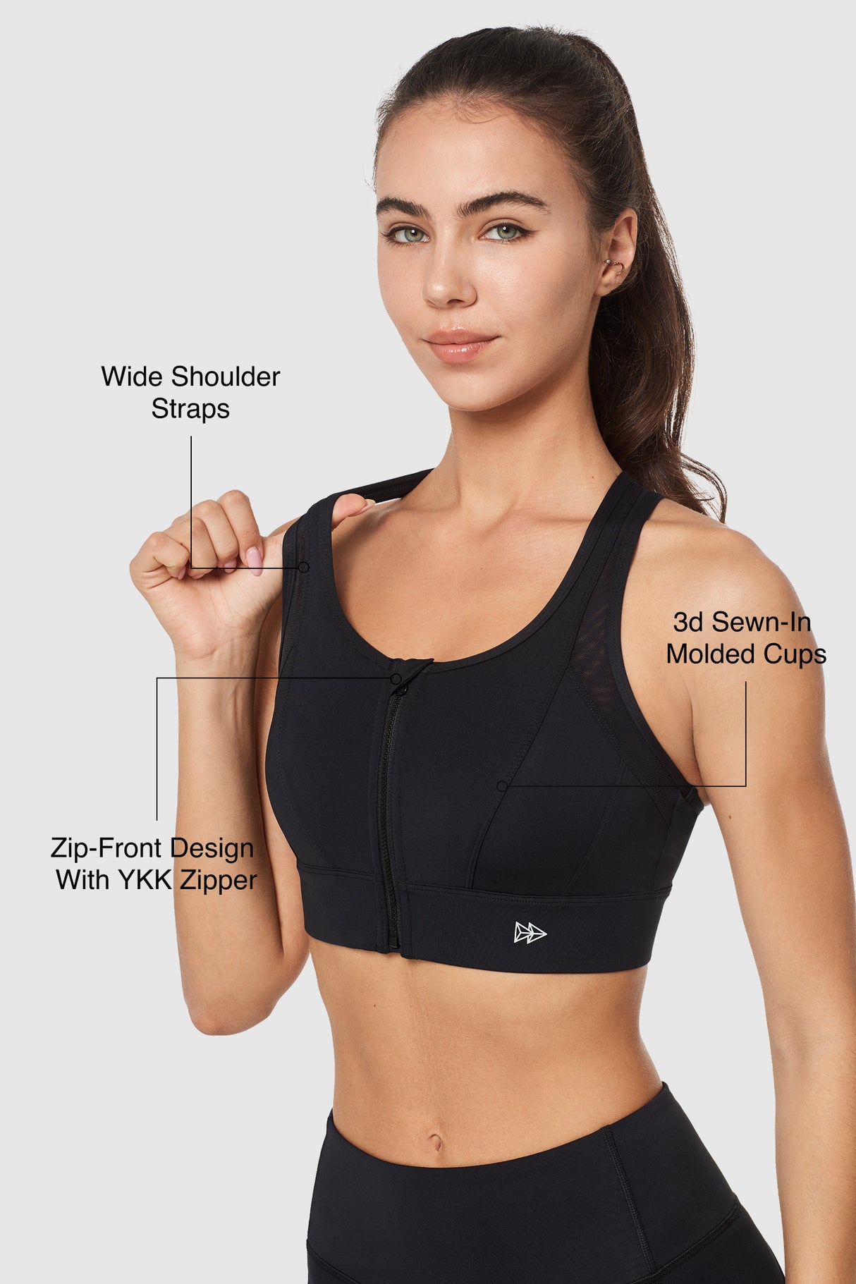 Reggiseno da corsa Power Cross Racerback | Reggiseno sportivo ad alto sostegno da donna