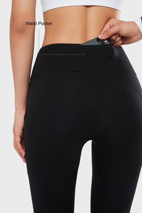 Hög midja, skulpterande fitnessleggings för gym, 26,5/28 tum | Damleggings med högt stöd