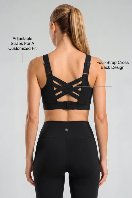 Echo™ Adjustable Straps Breathable Mesh With Sewn-In Pads High Support Sports Bra | Adjustable, bounce-control support for running, HIIT & training