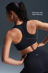 Enfold™ Zip Front Breathable Racerback High Impact Running Bra | Women's High Support Sports Bra