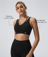 Anywhere Cross-back Soft Fixed Cups Yoga Bra | Women's Light Support Sports Bra Best For Yoga, HIIT