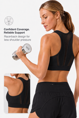 Enfold™ Zip-Front Breathable Racerback High-Support Bra for Larger Busts | Women's High Support Sports Bra