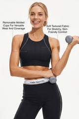 Anywhere™ Removable Cups Racerback Longline Light Support Bra | Women's Light Support Sports Bra Best For Yoga, HIIT