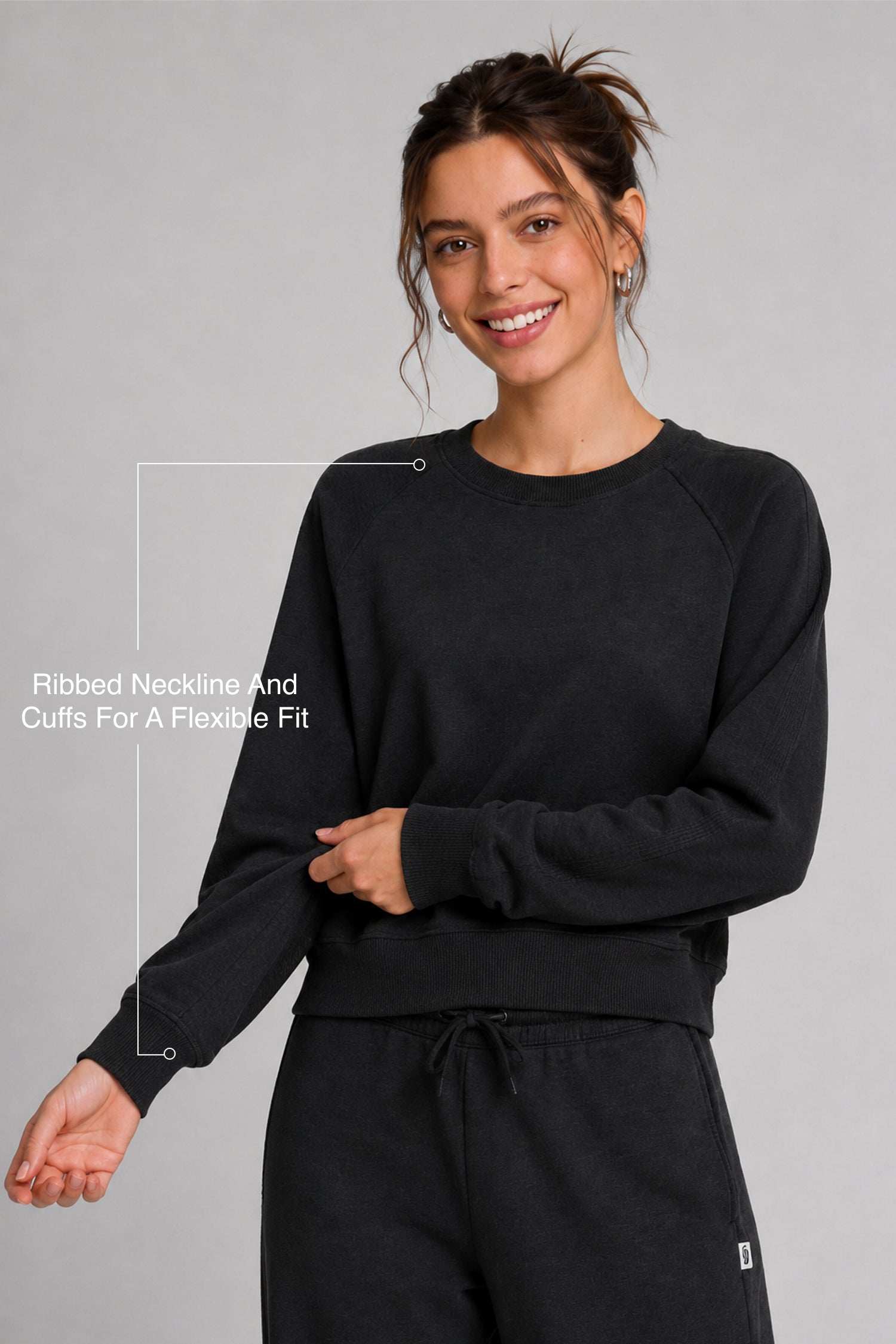 8YARDS レディース CB STUCK CREWNECK SWEAT Anywhere™ Cropped Stretch Sweatshirt With Relax Fit | Women's