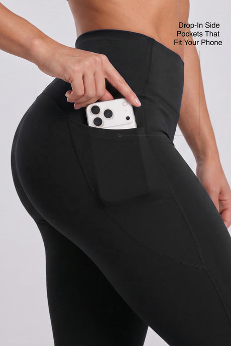 Power™ No Front Seam Legging With Side Pockets 27" | Women's High Support Leggings