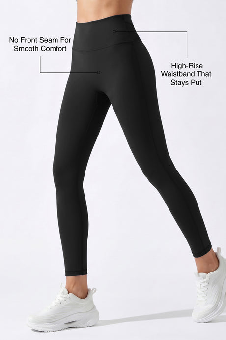Echo™ High Rise Supportive No Front Seam Butt-Lifting Sports Leggings 25 Inch | Women's High Support Leggings