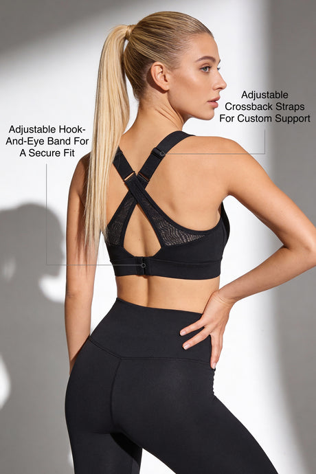Power™ Adjustable Crossback Straps for Custom Support | High-Impact Bounce Control Without Flattening for Running, HIIT & Training - image 9