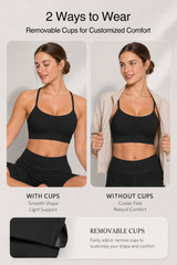 Anywhere™ Scoop Neckline Strappy Padded Yoga Bra | Women's Light Support Sports Bra