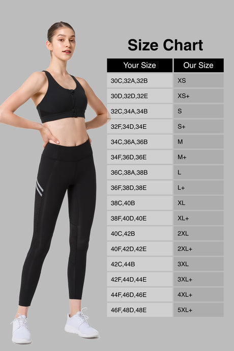 Gepolsterter Lauf-BH mit Power-Reißverschluss vorne und überkreuztem Design | Sport-BH mit starkem Halt für Damen