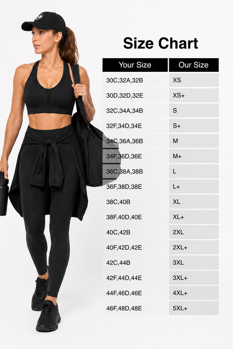 Power Cross Back gepolsterter Lauf-BH | Sport-BH mit starkem Halt für Damen
