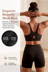 Reggiseno yoga Anywhere con scollo a V e rete a rombi | Reggiseno sportivo leggero da donna
