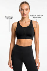 Power Breathable Racerback Stable High Support Sports Bra | High-Impact Support Best For Running, HIIT & Training