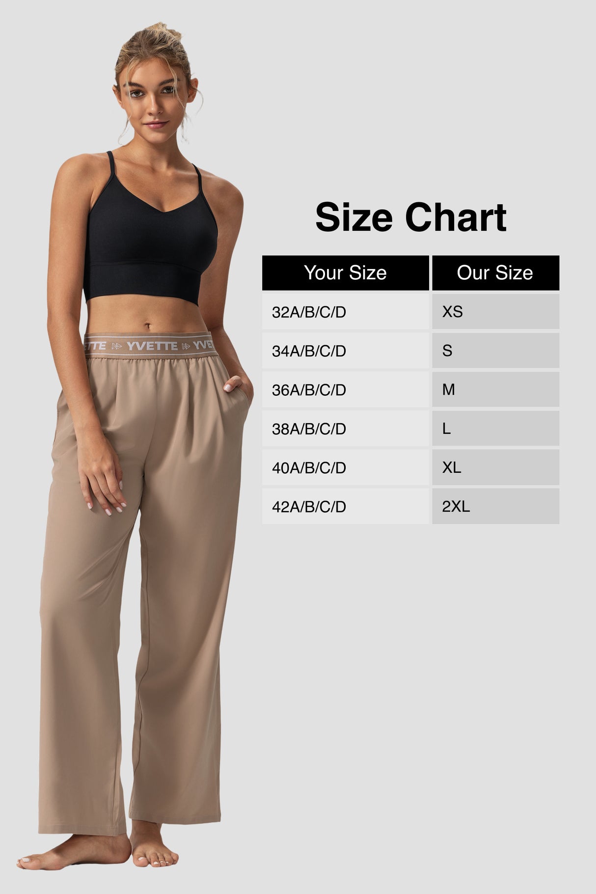 Reggiseno yoga imbottito a coste con scollo a V Echo | Reggiseno sportivo leggero da donna