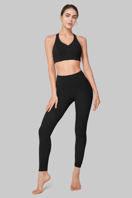 Enfold™ High-Waisted Butt Lifting Running Leggings 24”| Women's High Support Leggings