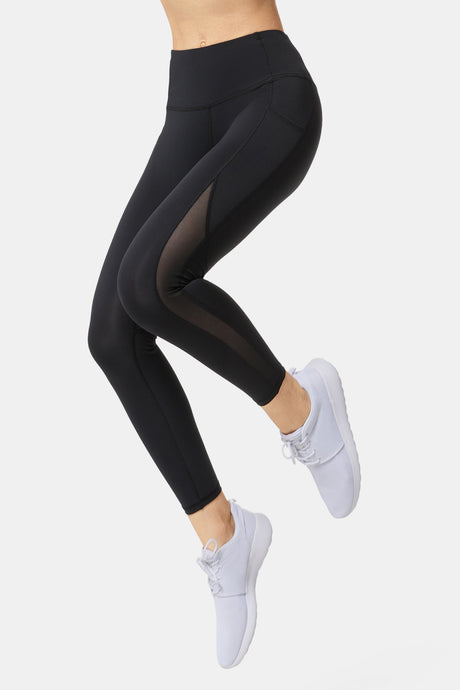 Sculpt Side Pocket Mesh Running Leggings | Women's High Support Leggings