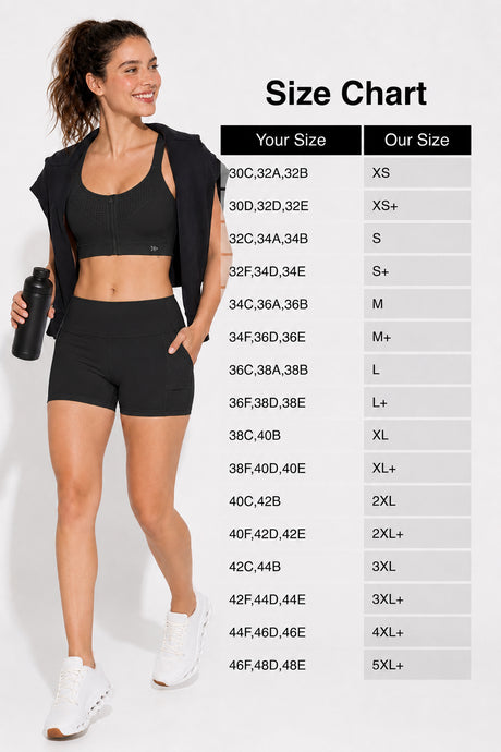 Power Zip Verstellbare Träger Gepolsterter Lauf-BH | Damen Sport-BH mit starkem Halt