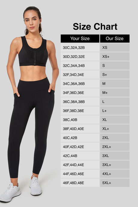 Enfold Zip Mesh Racerback gepolsterter Lauf-BH | Sport-BH mit starkem Halt für Damen