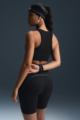 Sculpt Zip Mesh Racerback Vadderad Löpar-BH | Sport-BH med Högt Stöd för Damer