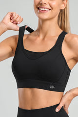 Echo™ Adjustable Straps Breathable Mesh With Sewn-In Pads High Support Sports Bra | Adjustable, bounce-control support for running, HIIT & training