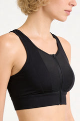 Power™ Front-Zip Jacquard Mesh Longline Sports Bra | High-Impact Support for Running, HIIT & Training