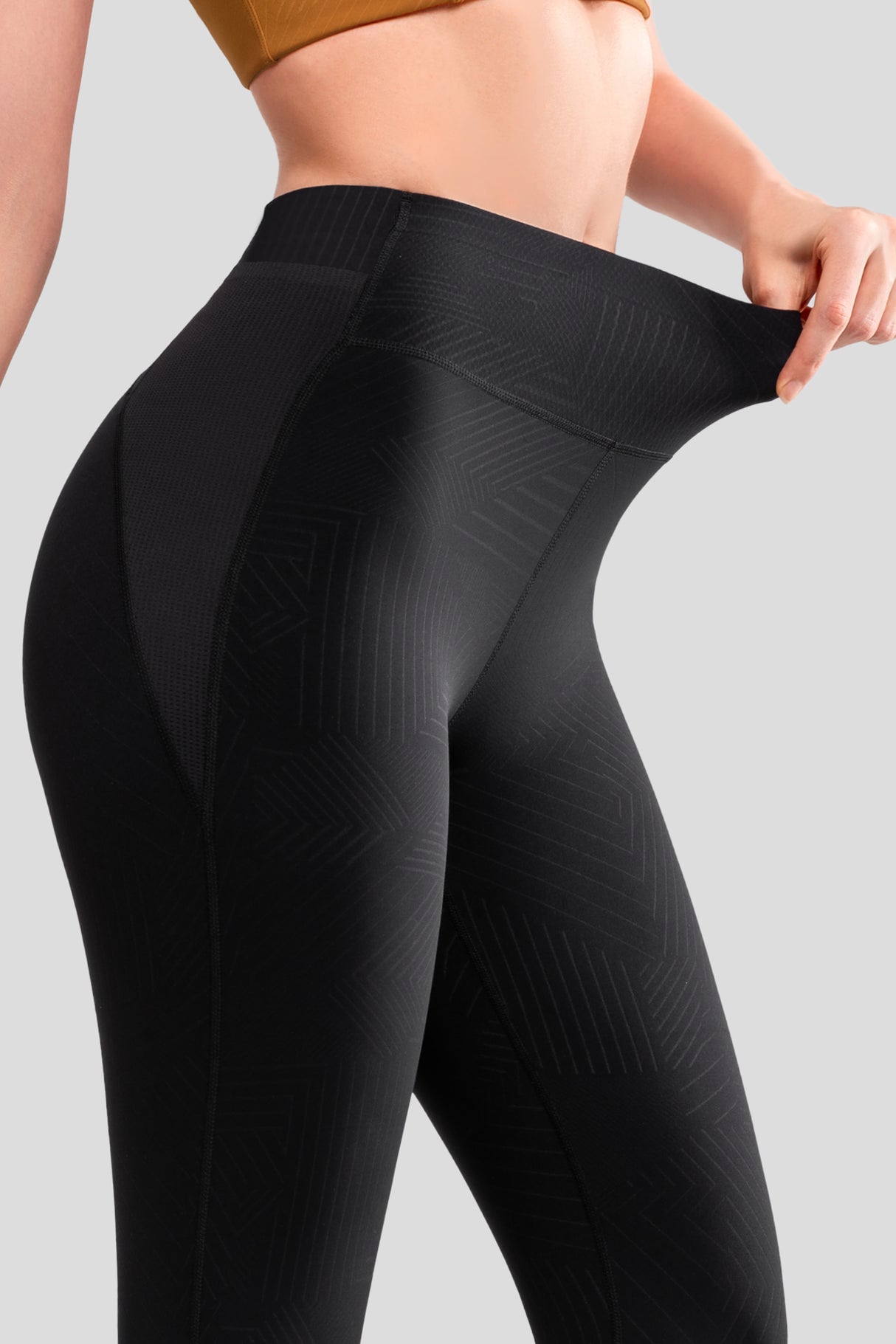 Echo löparleggings med hög midja och rumplyftande 66 cm | Damleggings med högt stöd