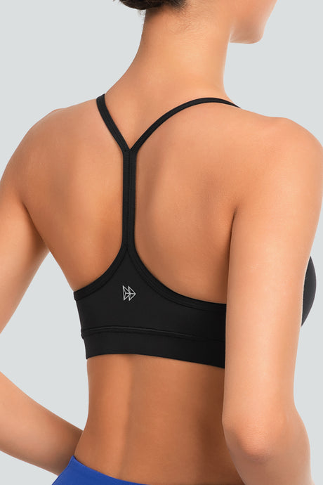Reggiseno yoga imbottito con scollo a barchetta e spalline sottili Anywhere | Reggiseno sportivo con supporto leggero da donna