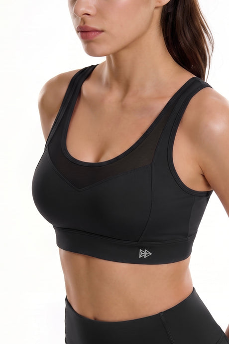 Power™ Breathable Cutout Sports Bra with Hook Closure | High Support for Running, HIIT & Training