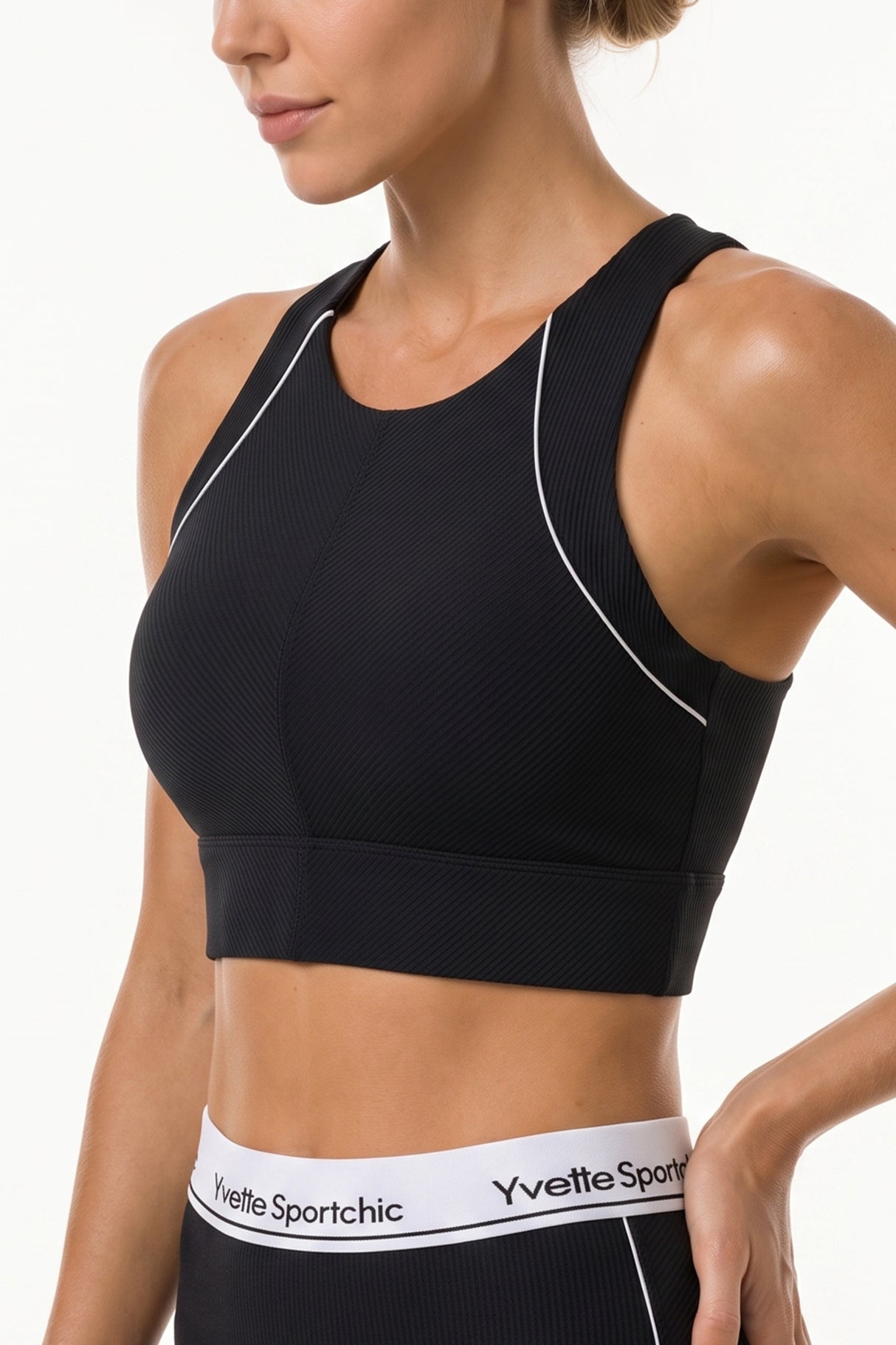 Anywhere™ Removable Cups Racerback Longline Light Support Bra | Women's Light Support Sports Bra Best For Yoga, HIIT