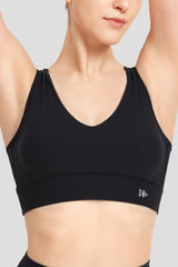 Anywhere™ V-Neck Wide Underband Sewn-In Pads Daily Bra | Women's Light Support Sports Bra