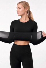Completo intimo termico Shift super morbido ed elasticizzato in tinta unita | T-shirt a maniche lunghe da donna