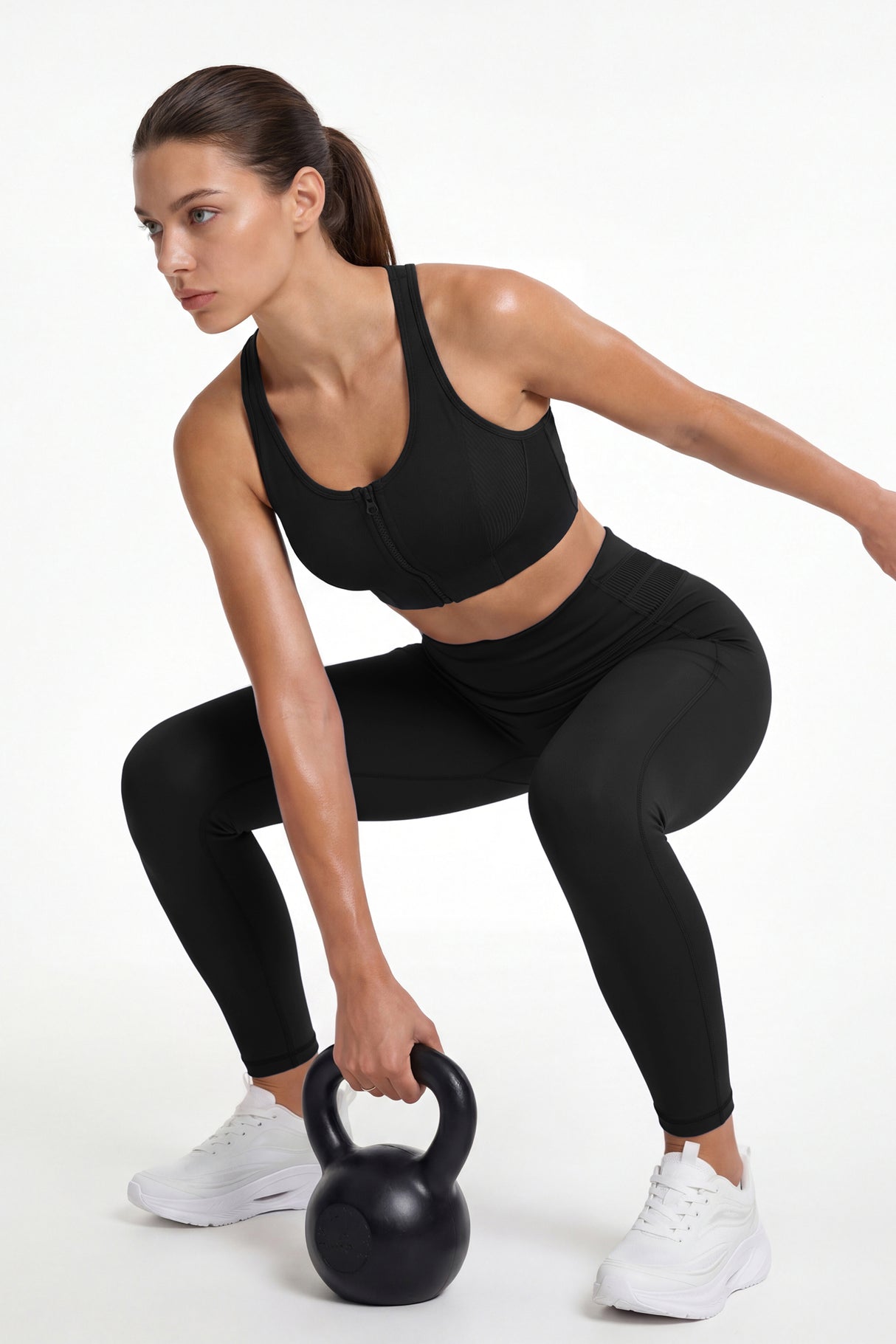 Echo™ Zip Front Air Flow Mesh Full Coverage High Support Sports Bra | Women's High Support Sports Bra