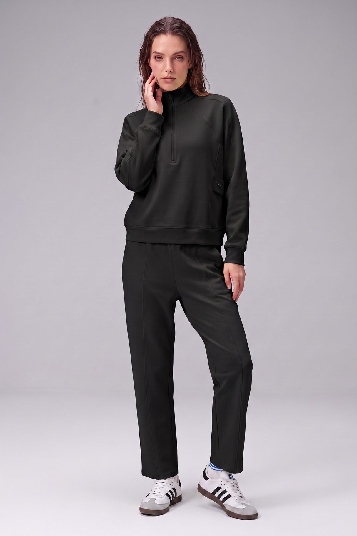 Anywhere™ Half-Zip Mock Neck Pockets Sweatshirt | Women's Sports Sweatshirt