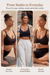 Reggiseno yoga Anywhere con scollo a V e rete a rombi | Reggiseno sportivo leggero da donna