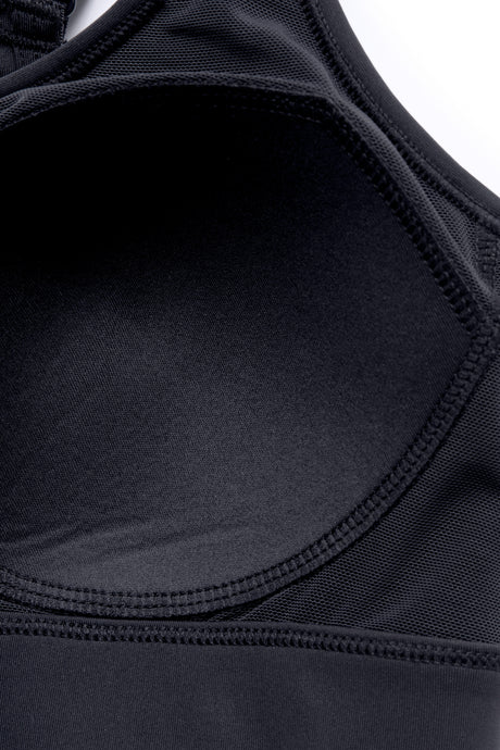 Sujetador para correr acolchado con correas ajustables Power Zip | Sujetador deportivo de alta sujeción para mujer