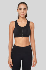 Reggiseno da corsa imbottito Enfold Zip Mesh Racerback | Reggiseno sportivo ad alto sostegno da donna