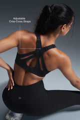 Power™ Adjustable Crisscross Padded Running Bra | Women's High Support Sports Bra