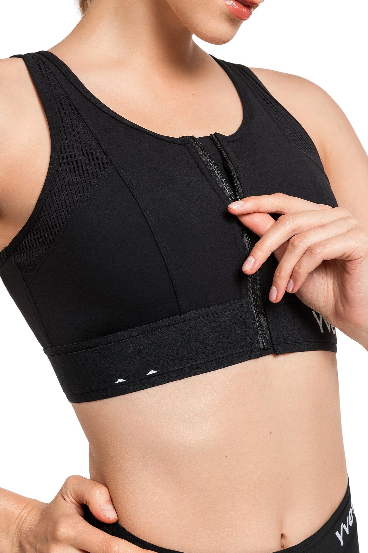 Echo™ Breathable Zip-Front Sustainable High-Support Bra | High-Impact Support Best For Running, HIIT & Training