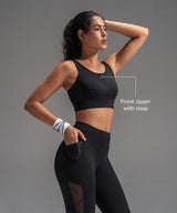 Power™ Mesh Sweetheart Neck Back Sports Bra| Women's High Support Sports Bra