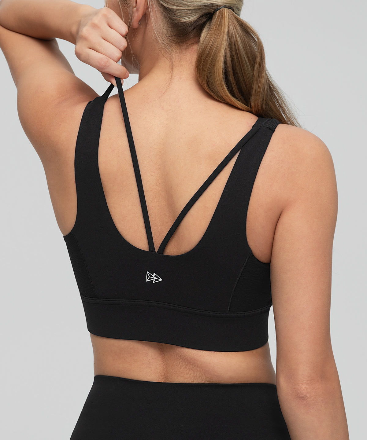 Sujetador de yoga con doble tirante y malla lateral Anywhere | Sujetador deportivo de sujeción ligera para mujer