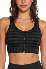 Power™ Zip-Front Mesh Racerback Sports Bra | High Support Best For Running, HIIT & Training