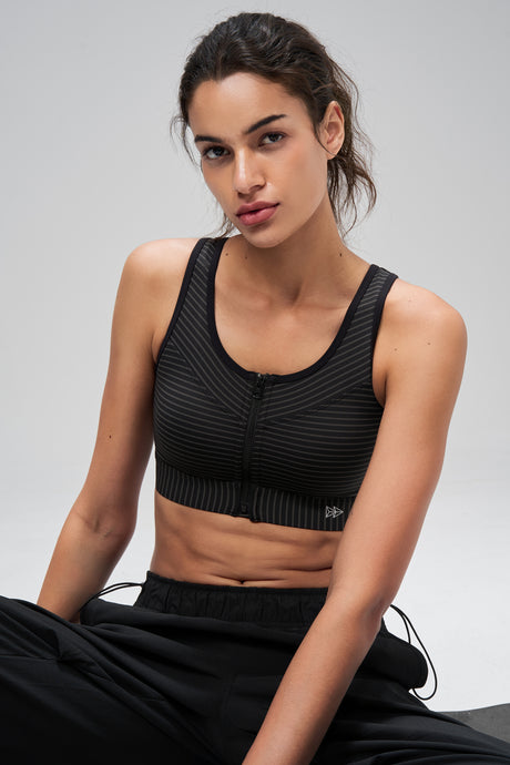 Shift™ Zip Front Print Air Flow Back Full Coverage High Support Sports Bra | Women's High Support Sports Bra