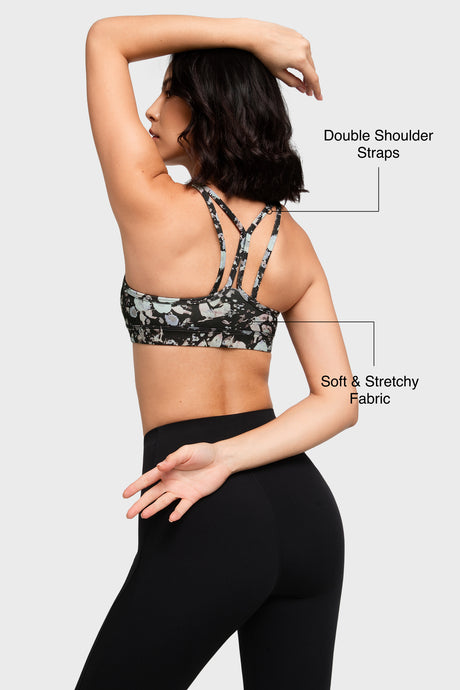Shift™ Scoop Neckline Double Straps Padded Yoga Bra | Women's Light Support Sports Bra