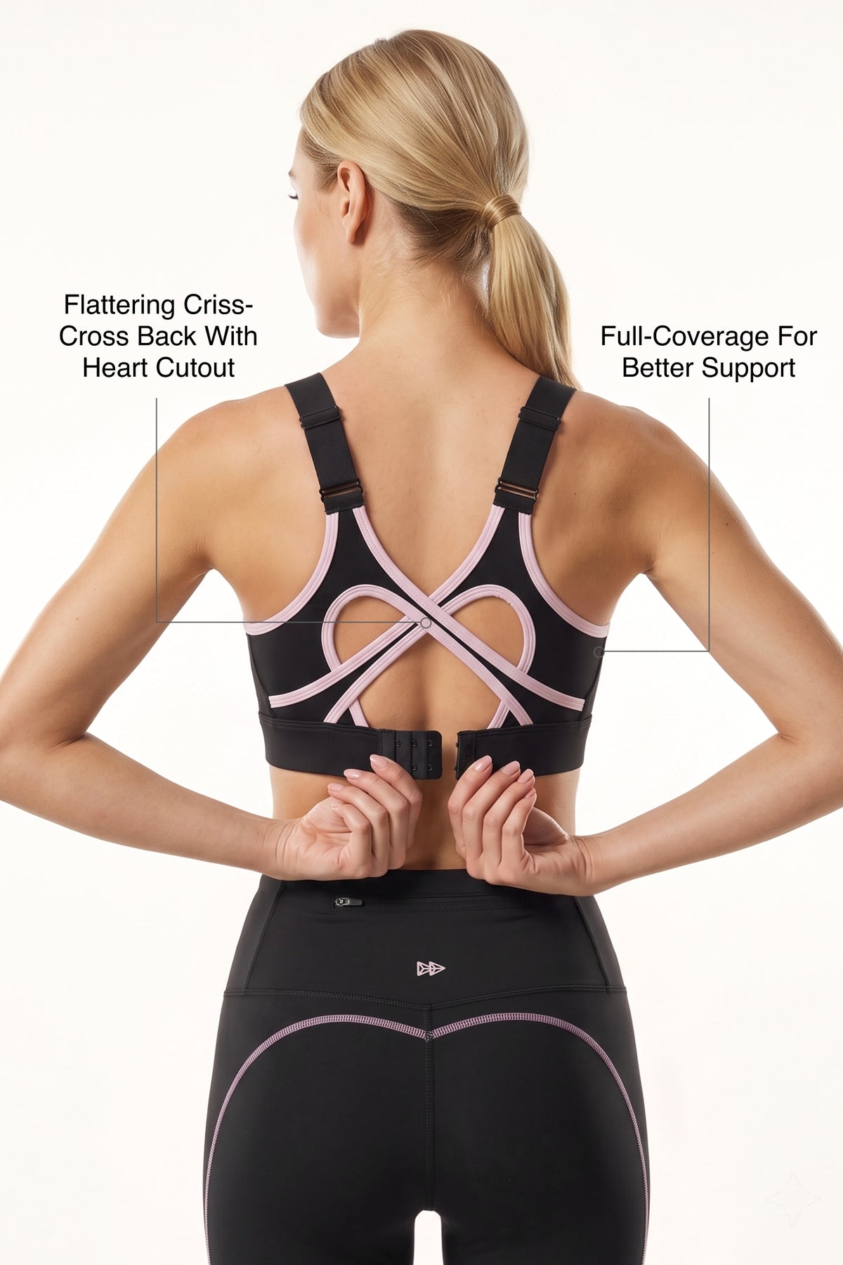 Power™ Heart-Shaped Crisscross High-Support Sports Bra | Women's High Support Sports Bra