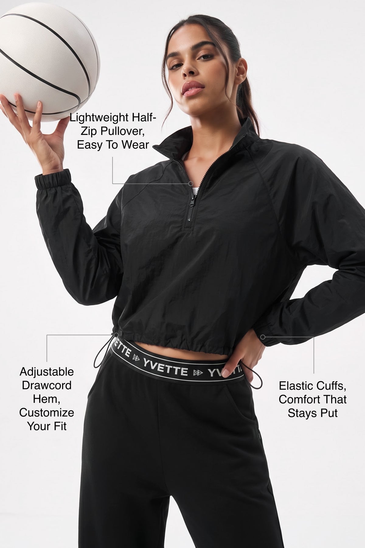 Anywhere™ Cropped Half-Zip Pullover Jacket | Women's Jackets