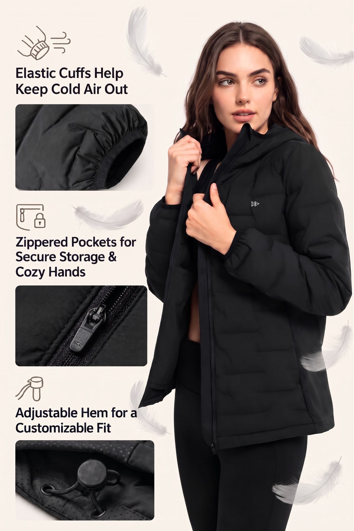 Power™ Yvette Lightweight Hooded Down Jacket | Women's Jackets