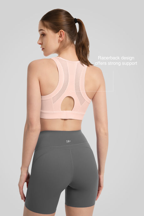 Power Front Mesh Arched Cutout Cool Sport-BH | Sport-BH med högt stöd för kvinnor