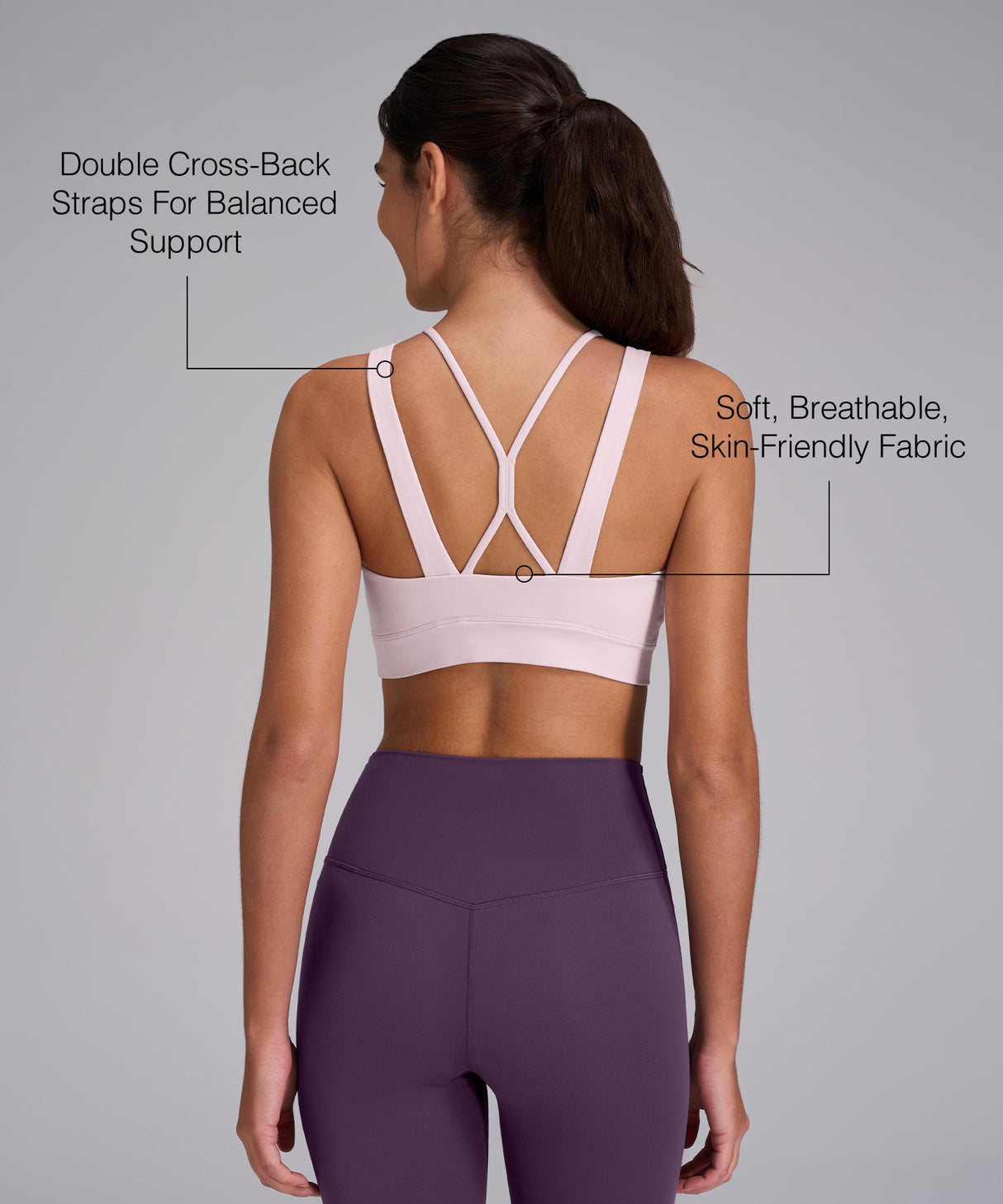 Anywhere Cross-back Soft Fixed Cups Yoga Bra | Women's Light Support Sports Bra Best For Yoga, HIIT