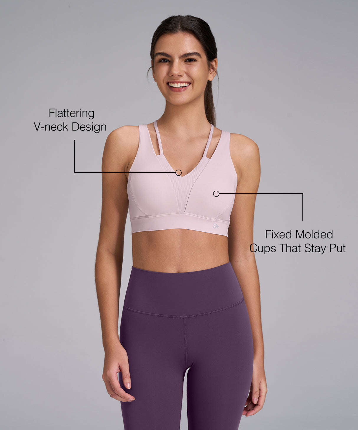 Anywhere Cross-back Soft Fixed Cups Yoga Bra | Women's Light Support Sports Bra Best For Yoga, HIIT