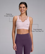 Anywhere Cross-back Soft Fixed Cups Yoga Bra | Women's Light Support Sports Bra Best For Yoga, HIIT