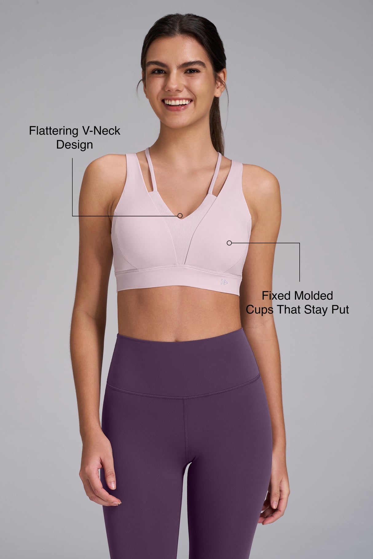 Anywhere™ Cross-back Soft Fixed Cups Yoga Bra | Women's Light Support Sports Bra Best For Yoga, HIIT